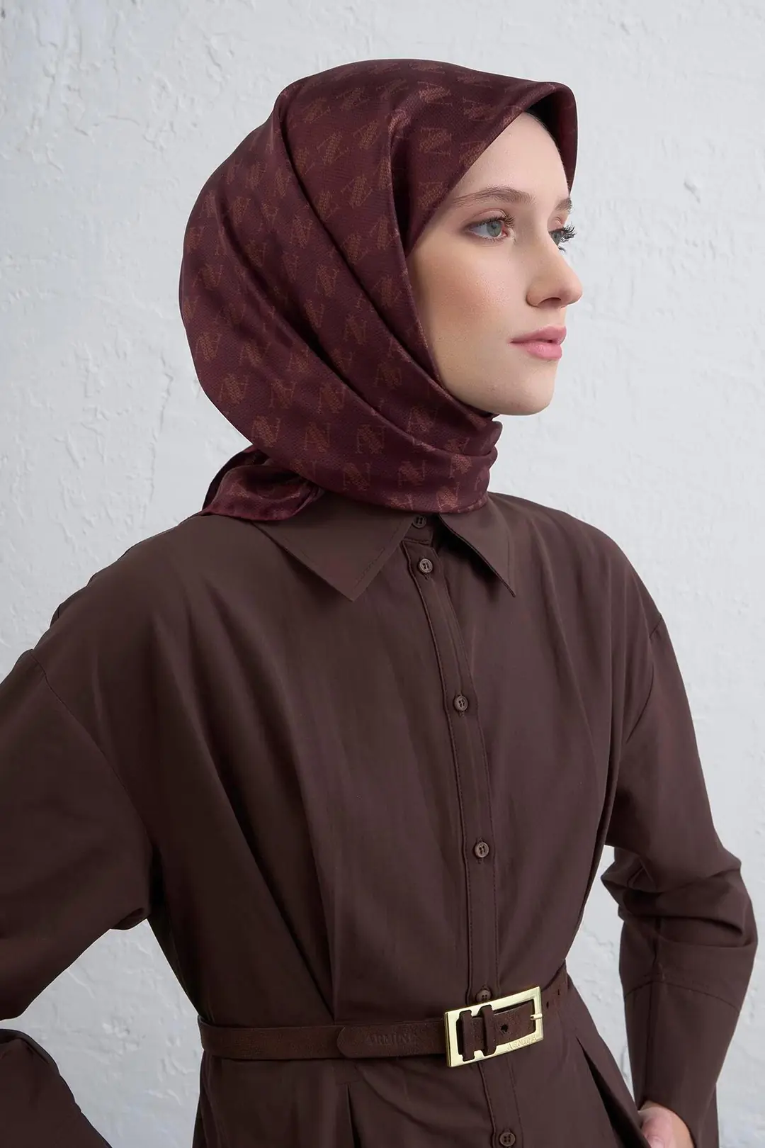 ARMİNE TWİL İPEK ÖZEL ÜRETİM NOSTALJİ SERİSİ (Bordo) 9412 04