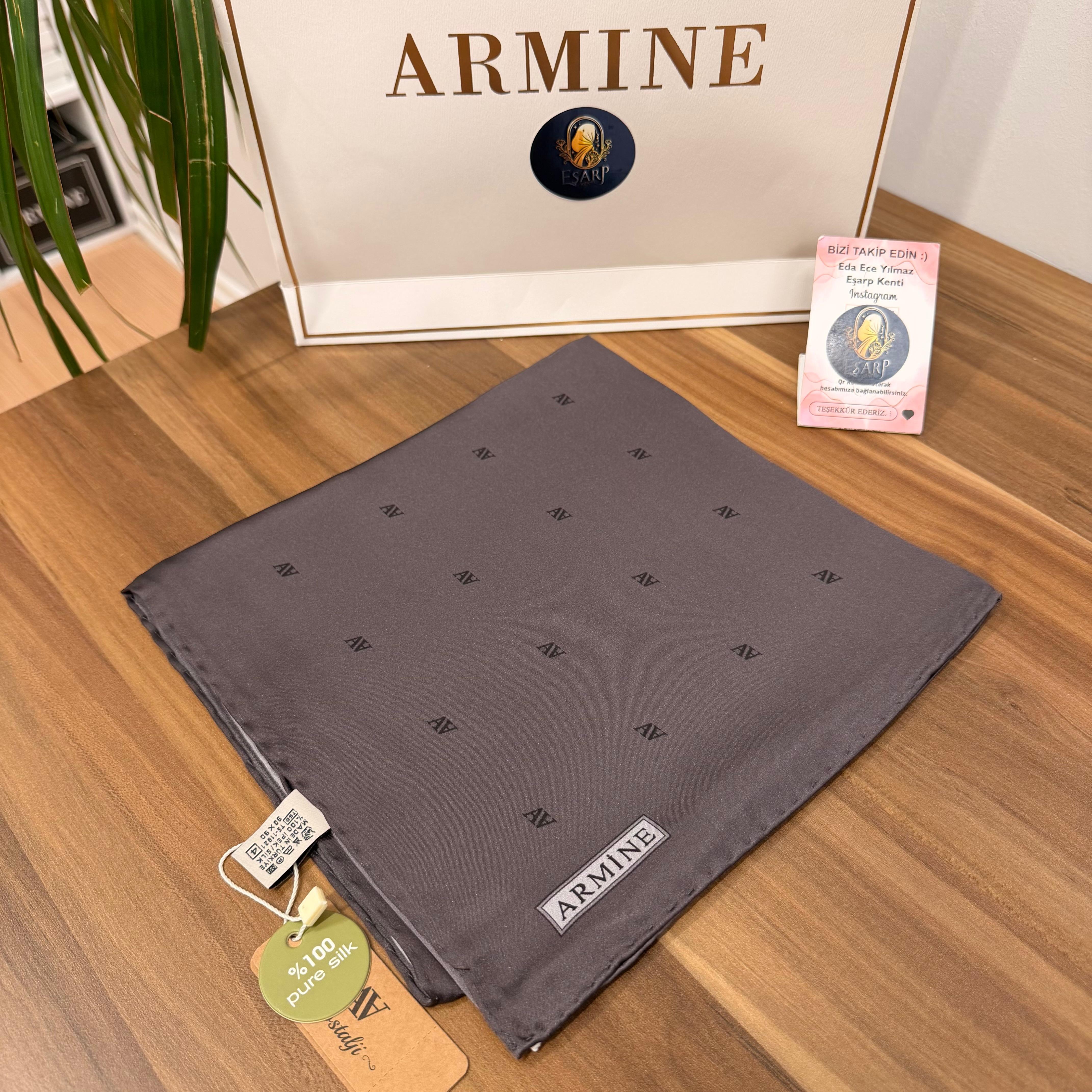 ARMİNE SURA İPEK ÖZEL ÜRETİM NOSTALJİ SERİSİ ( GRİ Degrade) 8338 83
