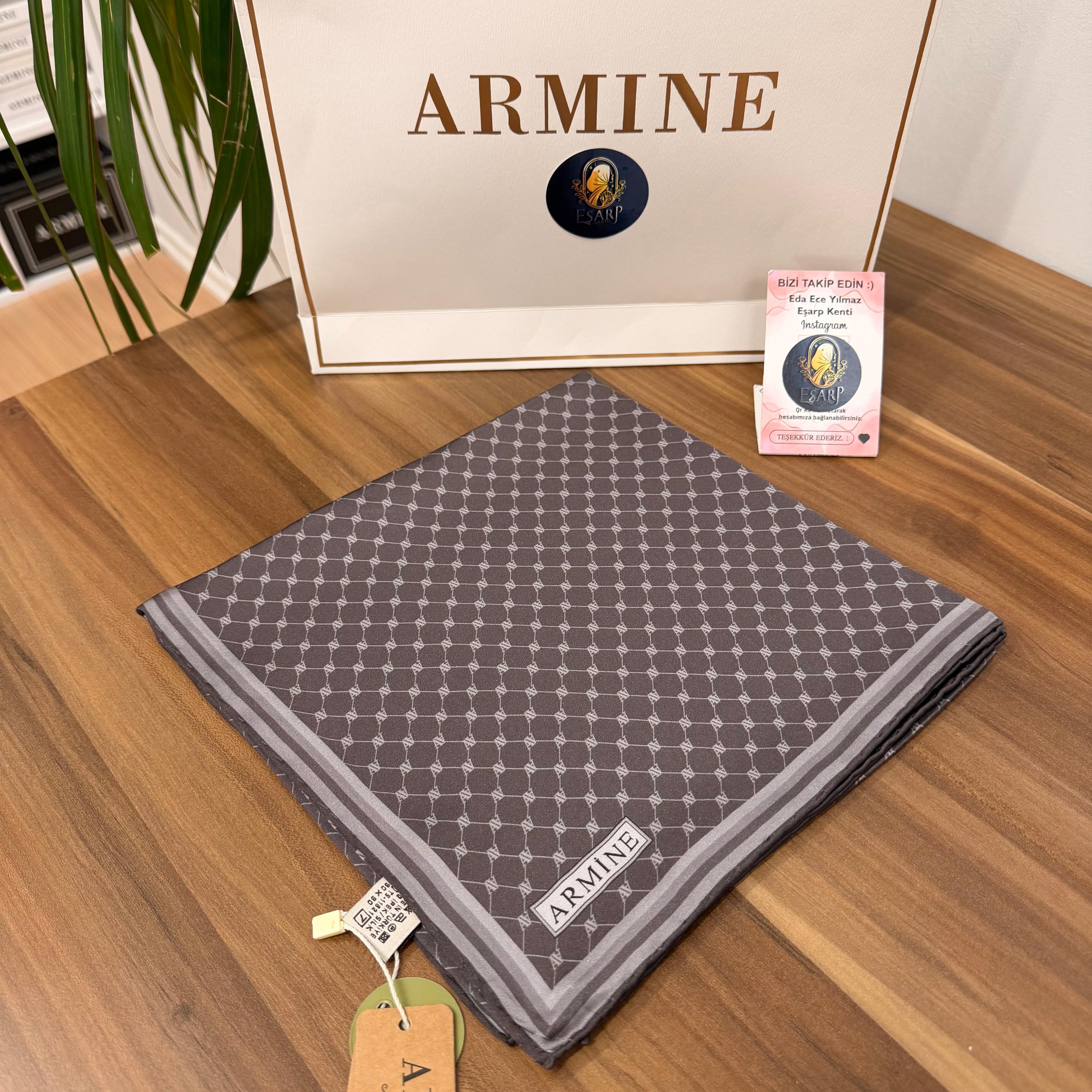 ARMİNE SURA İPEK ÖZEL ÜRETİM NOSTALJİ SERİSİ (Füme) 9345 80
